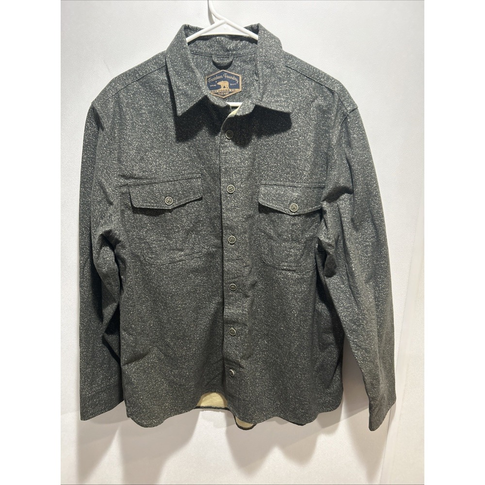 Freedom Foundry Men's Chamois Flannel Shirt Olive Heather Cotton Size Large‎